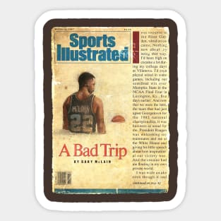 COVER SPORT - SPORT ILLUSTRATED - GARY MCLAIN A BAD TRIP Sticker